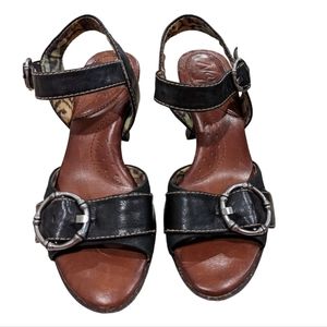 ✨NWOT✨Naya/Anthropologie/Leather/Black🖤/Buckle/Sandal/Sz 5